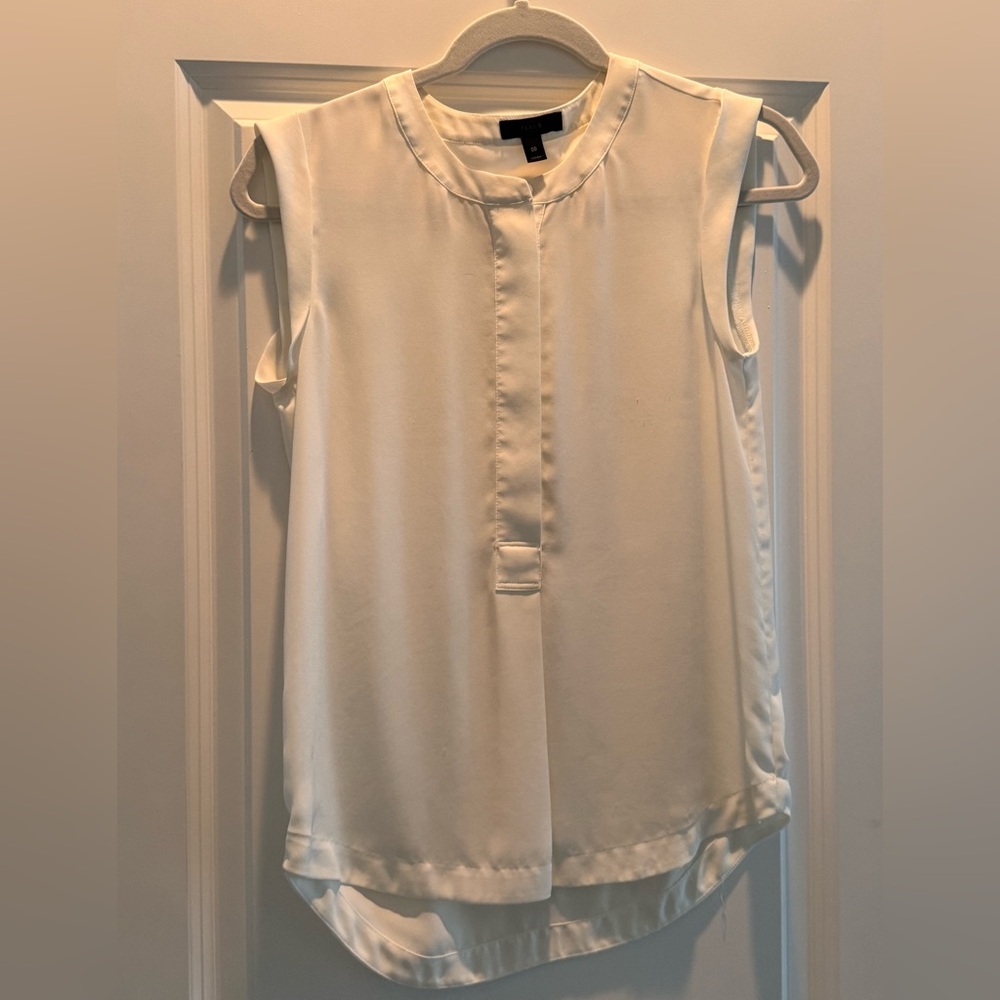 J. Crew ivory sleeveless blouse - size 00
